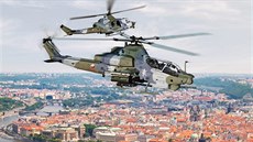 Vizualizace podoby vrtulnk Viper (v poped) a Venom v eskch barvch