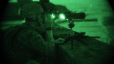 Noční operace jednotek ISAF v Afghánistánu.