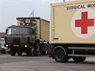 Prvn konvoj s vybavenm armdn poln nemocnice dorazil do praskch Letan