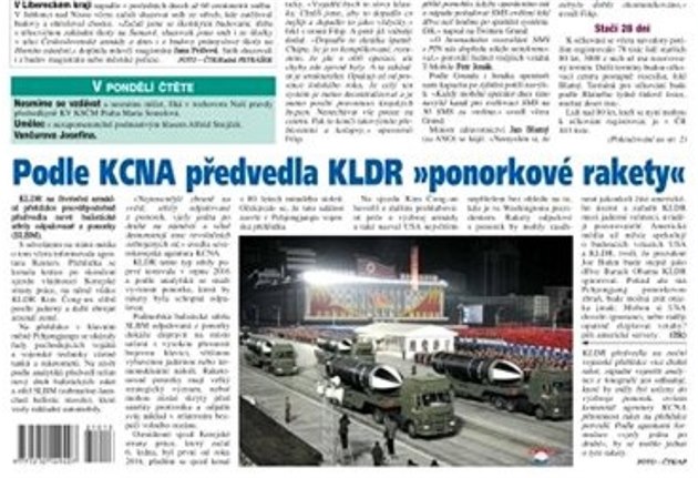 Titulní stránka Haló novin