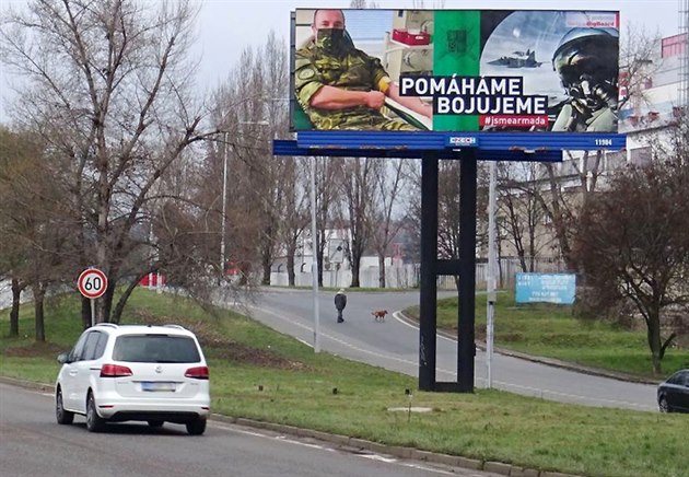 Billboardová kampa jako podkování eské armád za pomoc bhem pandemie