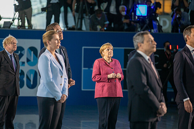 Nmecká kancléka Angela Merkel na summitu NATO 2021 v Bruselu