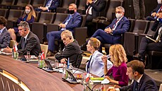 Český prezident Miloš Zeman na summitu NATO 2021 v Bruselu