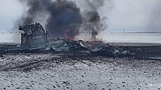 Sestřelený letoun Su-25 ruského letectva