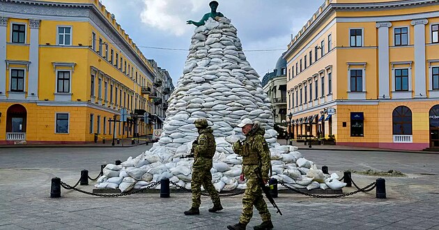 Jeden ze symbol ukrajinské Odsy, pomník nkdejího guvernéra - vévody de...