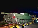 Pjezd dalch dvou darovanch tank Leopard do Pslavic (27. dubna 2023)
