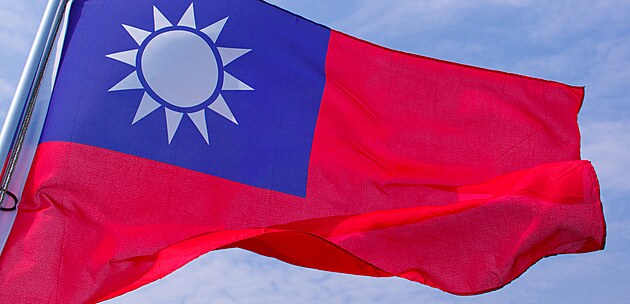 Vlajka Tchaj-wanu.