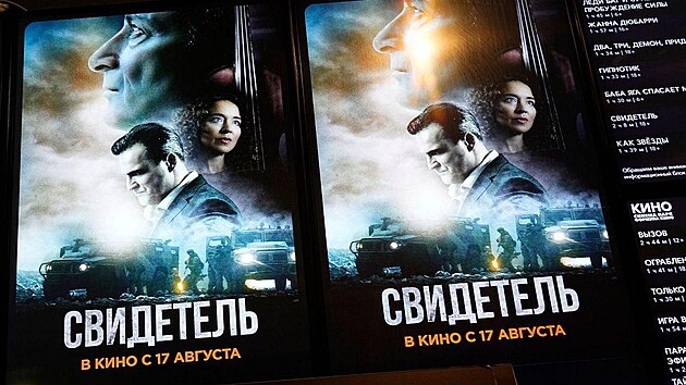 Plakáty k ruskému propagandistickému filmu Svdek o válce na Ukrajin