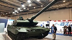 Zatím nejmodernjí verze tanku Leopard 2A7V na veletrhu DEFEA v Aténách