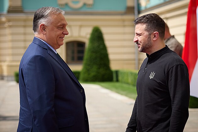 Viktor Orbán s ukrajinským prezidentem Volodymyrem Zelenským