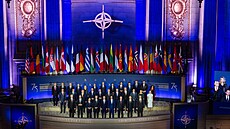 Summit NATO ve Washingtonu. Slavnostní ceremonie k 75. výroí vzniku Aliance v...