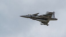 Gripen eských vzduných sil na Dni otevených dveí 21. základny v áslavi