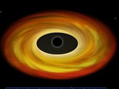 Akreční disk u černé díry