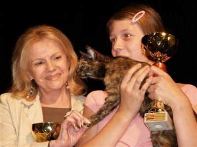 Miss kočka - Eva Pilarová a vítězná kočka