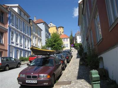 Norsko - Bergen - staré město - ulička