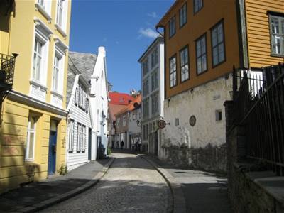 Norsko - Bergen - star msto - ulika 2