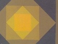 Jaroslav Brožek - Soustavný výzkum barevného čtverce, 1970, olej, 70 x 70 cm