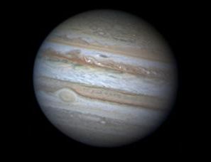 Typický vzhled planety Jupiter