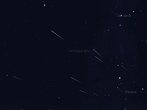 Meteorick� roj v programu Stellarium