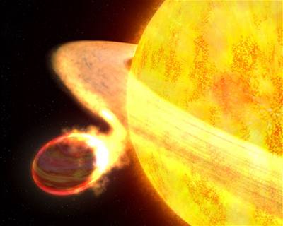 Hvzda pojd materil z exoplanety WASP-12b