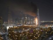 Požár hotelu Adresse v blízkosti Burdž Chalífa (Dubaj 2016)