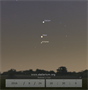 Saturn, Mars a Antares 24. 8. ve 2:30 SELČ