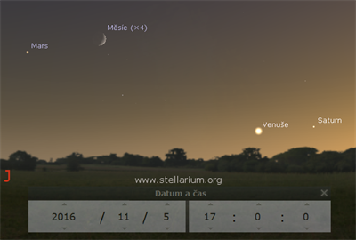 Dorstajc Msc a planety na zatku listopadu 2016