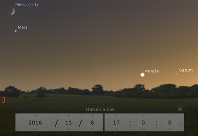 Dorstajc Msc a planety na zatku listopadu 2016