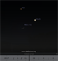 Měsíc, Venuše a Mars 31. 1. 2017 večer na jihozápadě