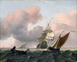 Woelige zee met schepen (Rozbouené moe s lodmi), 1697