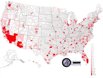 Map US Murder