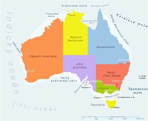 Austrlie - mapa