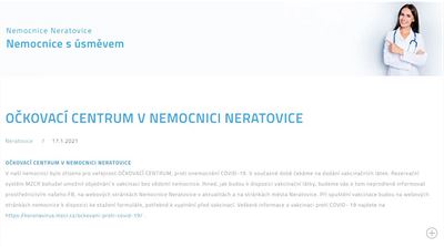 Z webu nemocnice v Neratovicch