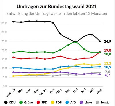 Umfragen zur Bundestagswahl 2021