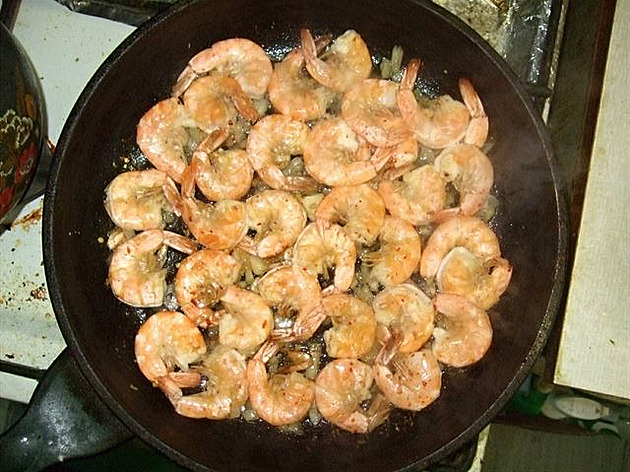 Královské krevety - s plátky �esneku