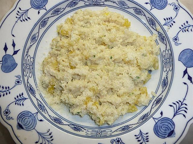 Risotto posypeme parmezánem
