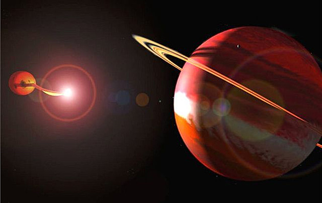 Planetární soustava kolem dvojhvzdy UZ Fornax