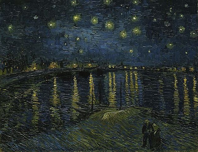 Vincent van Gogh, Hvzdná noc nad Rhônou, 1888