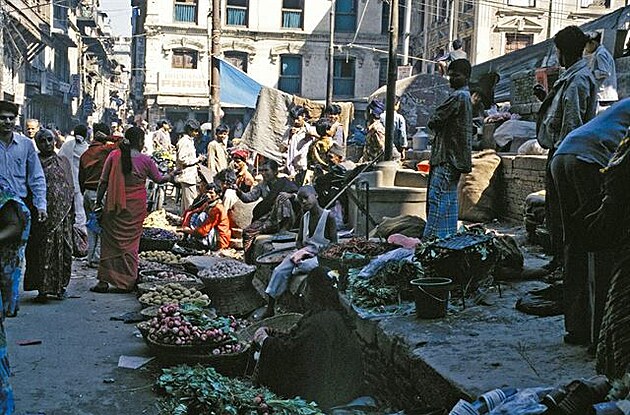Káthmándú 1996 - zeleninový trh