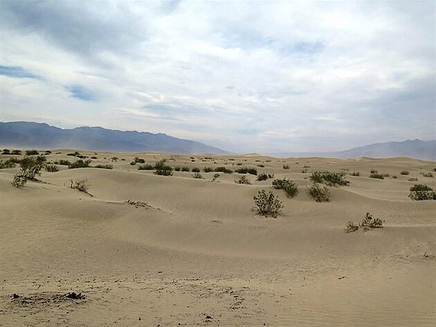 Údolí smrti - havý vítr, teploty tyicítky