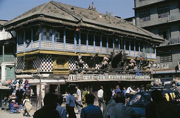 Káthmándú, námstí Durbar - palác ivoucí bohyn
