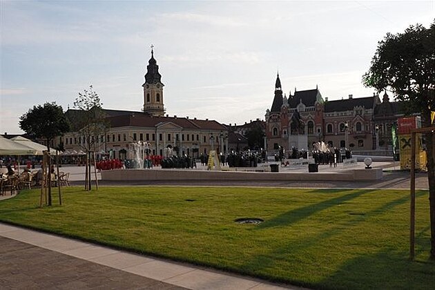 Msto Oradea s termálními láznmi. (Pky Rumunskem, 2016)