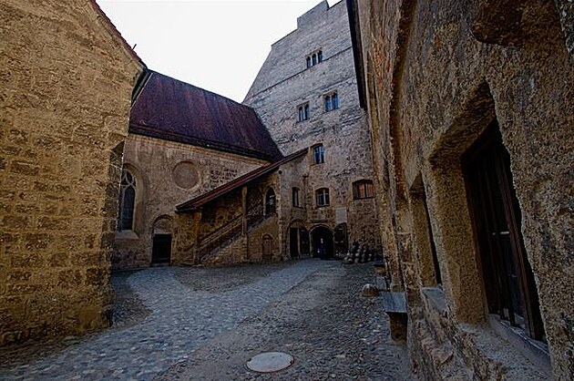 Burghausen - nejstarí ást, gotický hrad
