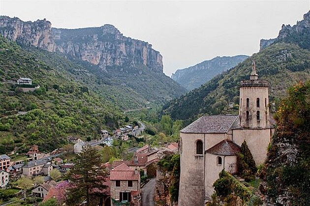 Pohled na údolí Jontu (Gorges de la Jonte)