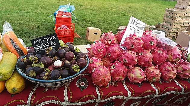 Cestou z Letné jsem narazila na maliký trh s hodn exotickým ovocem