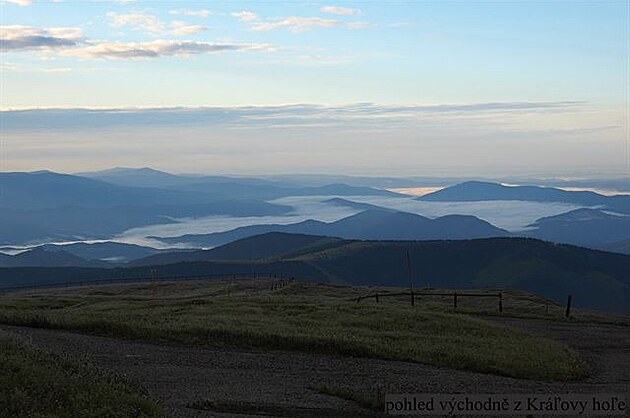 Výhled z Královy hole. Nízké Tatry, erven 2018