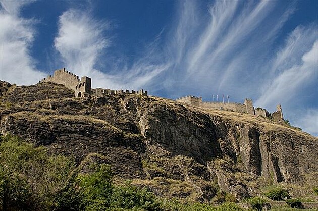 Zícenina hradu Tourbillon v Sionu