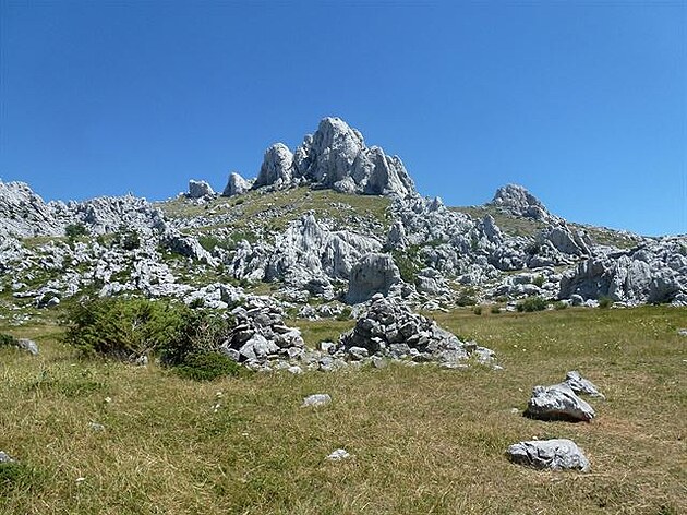 Tulove grede, pohoí Velebit v Chorvatsku