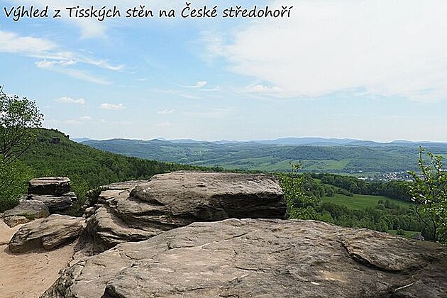 Výhled z Tisských stn na eské stedohoí