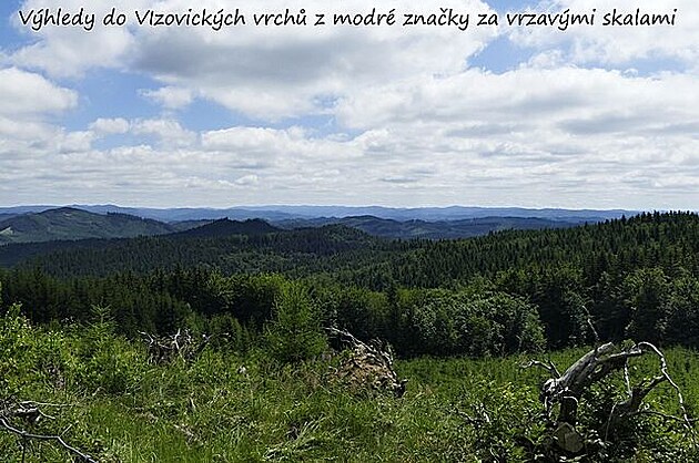 Výhledy z Vizovických vrch. Ze Zlína do Vizovic, ervenec 2021